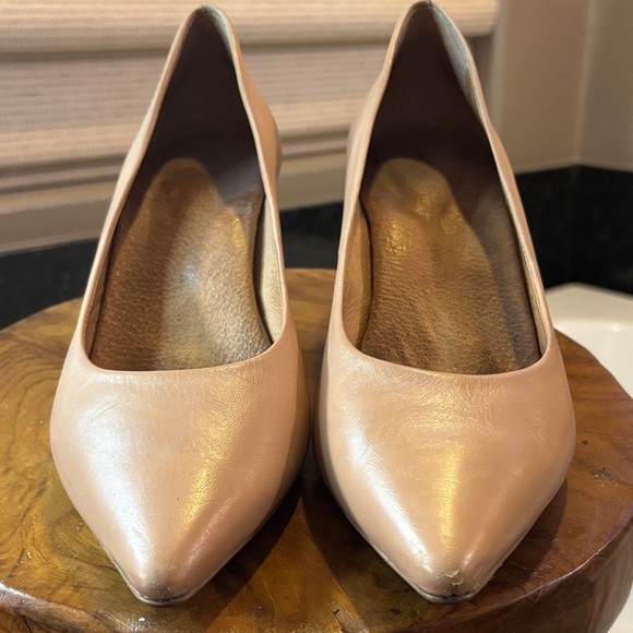 ANTONIO MELANI Nude Leather Heels - Picture 1 of 8